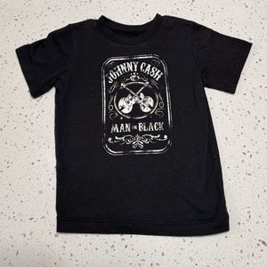 Kid’s Black Johnny Cash Graphic Short Sleeve Tee
